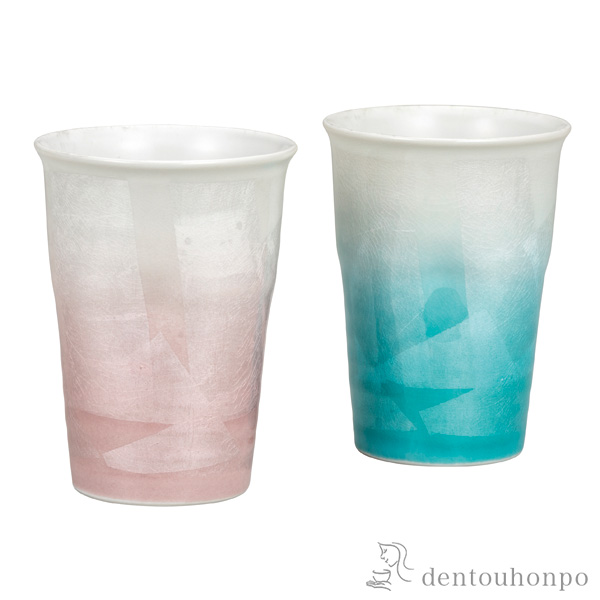 【送料無料】ペアフリーカップ 銀彩≪在庫確認後、通常即日で出荷≫ ( 焼酎グラス ビアカップ ビールグラス フリーカップ グラス 九谷焼 )