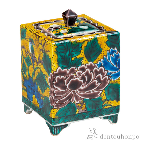 【送料無料】香炉 吉田屋花鳥 4号≪在庫確認後、通常即日で出荷≫ ( 木箱名入れ有料 お香 線香 リラックス 仏具 人気 九谷焼 )