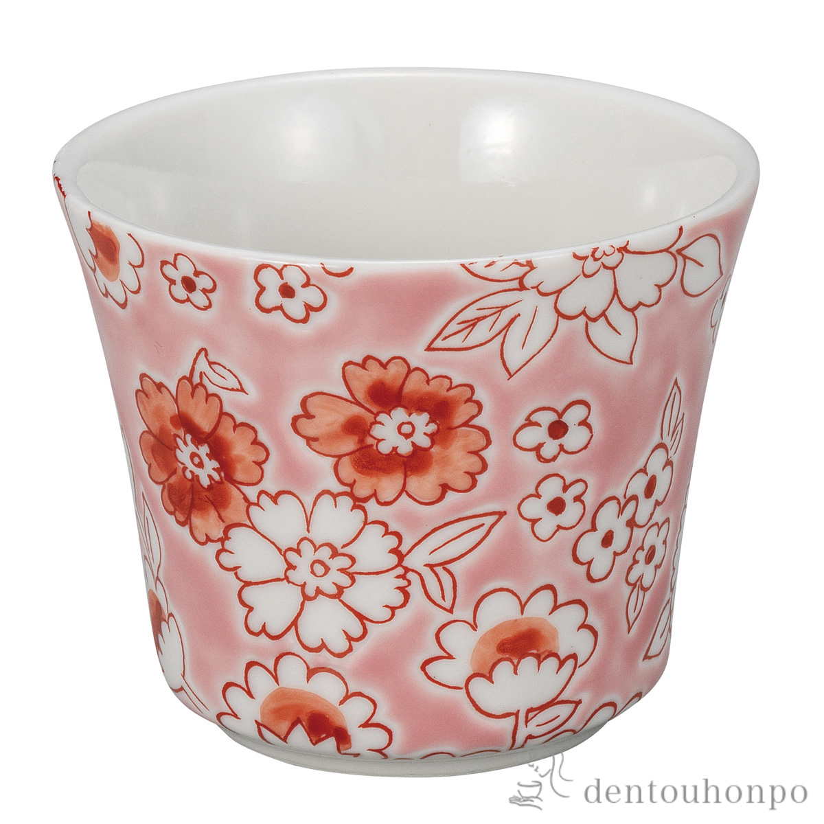カップ フラワーシャワー ピンク≪在庫確認後、通常即日で出荷≫ ( 焼酎グラス ビアカップ ビールグラス フリーカップ グラス 九谷焼 )