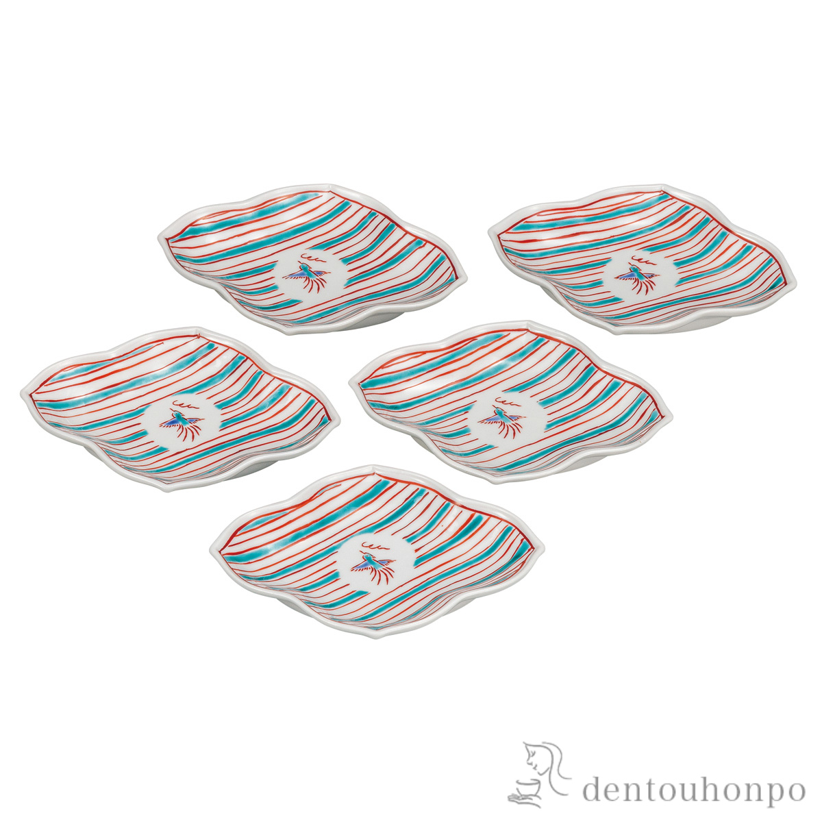 【送料無料】皿揃 小鳥 5.2号≪在庫確認後、通常即日で出荷≫ ( プレート 醤油皿 豆皿 和食 洋食 九谷焼 )