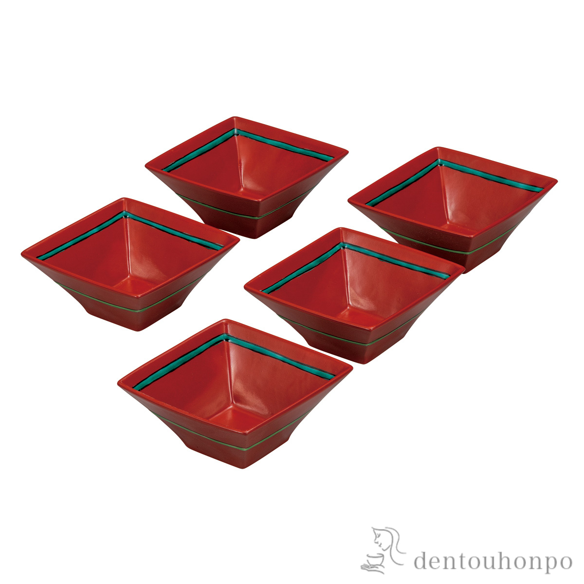 【送料無料】小鉢揃 朱巻線紋 3.5号≪在庫確認後、通常即日で出荷≫ ( 和食 食器 おつまみ 朝食 料理 九谷焼 )