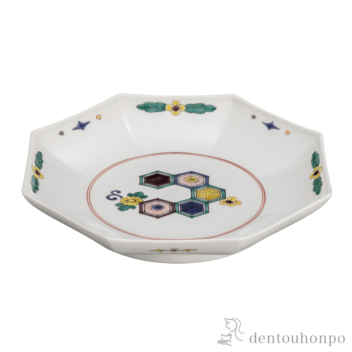 【送料無料】鉢 亀甲文 8号≪在庫確認後、通常即日で出荷≫ ( 和食 食器 おつまみ 朝食 煮物 九谷焼 )