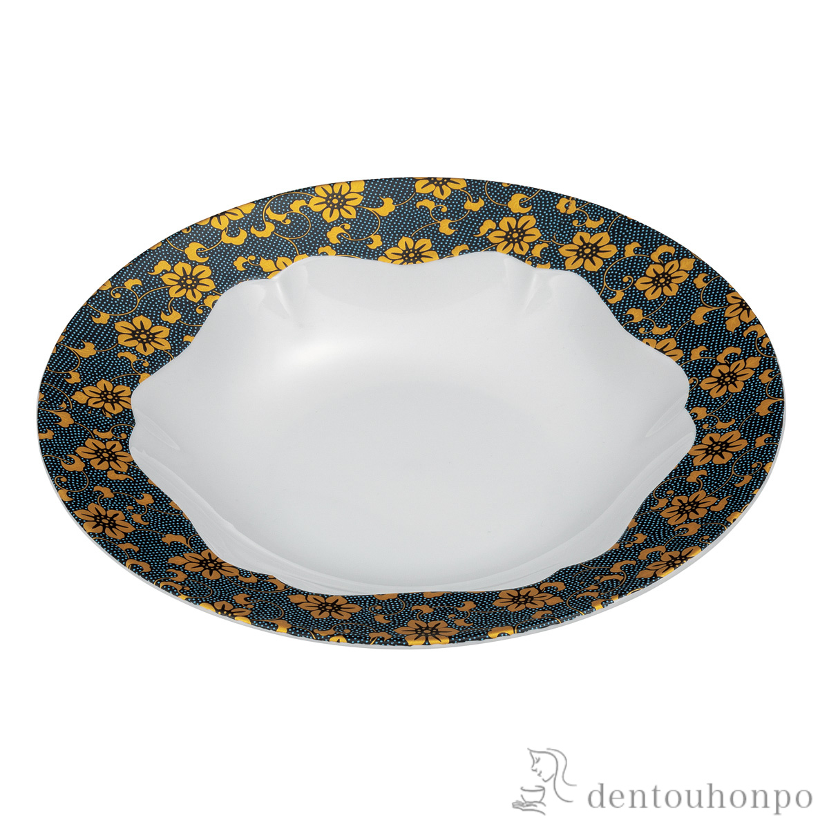 【送料無料】パスタ皿 青粒鉄仙 9号≪在庫確認後、通常即日で出荷≫ ( カレー皿 ガラス 大皿 盛皿 プレート 九谷焼 )