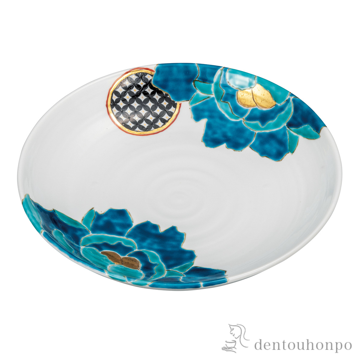 【送料無料】盛皿 碧牡丹 9号≪在庫確認後、通常即日で出荷≫ ( 和食 食器 料理 食器 パーティー 九谷焼 )