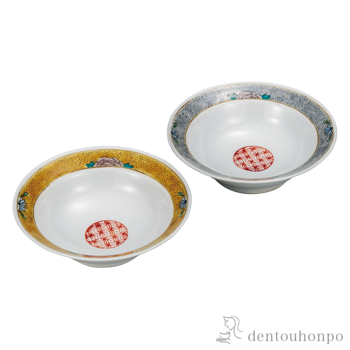 【送料無料】ペア鉢 吉田屋風 5.5号≪在庫確認後、通常即日で出荷≫ ( 和食 食器 おつまみ 朝食 料理 九谷焼 )