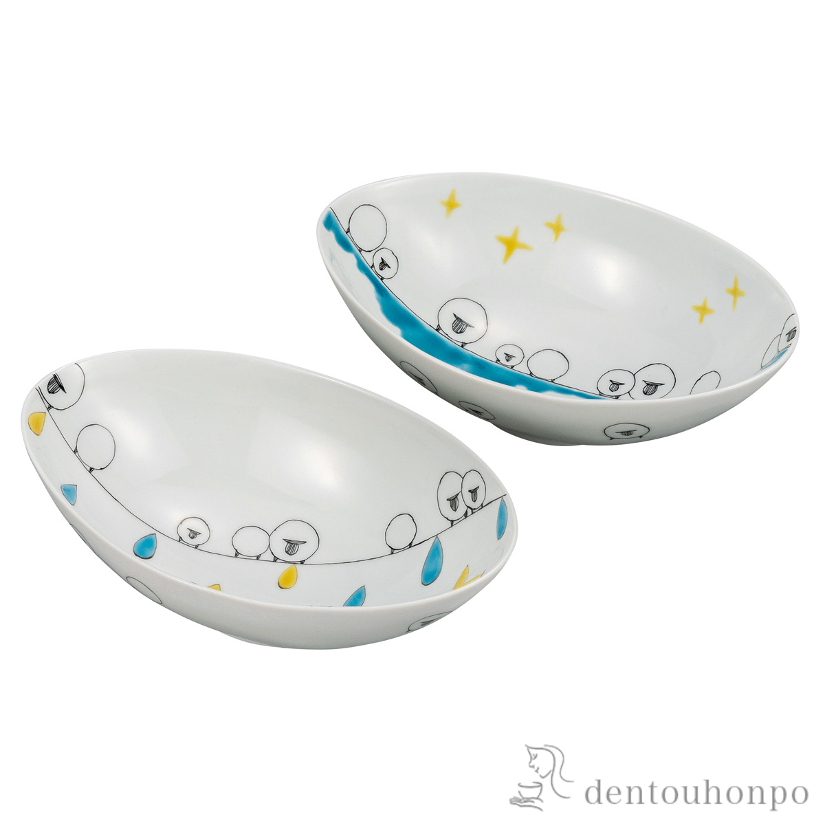 【送料無料】ペアボウル ひつじ 6.5号≪在庫確認後、通常即日で出荷≫ ( 椀 碗 ボール bowl おすすめ 九谷焼 )