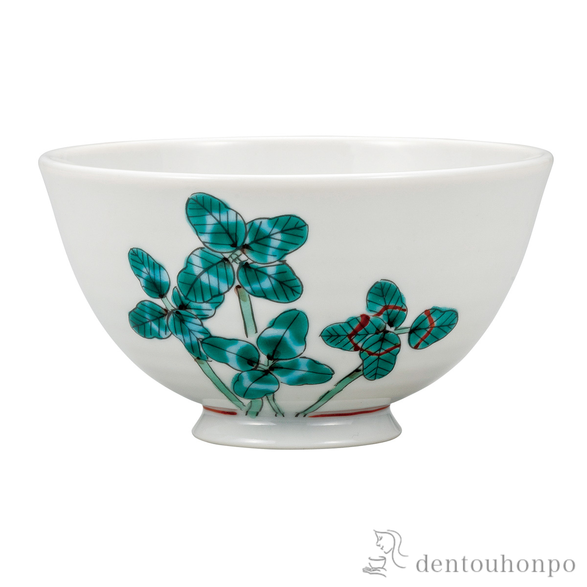 軽量飯碗 クローバー≪在庫確認後、通常即日で出荷≫ ( ごはん 白ご飯 お茶碗 飯碗 おすすめ 九谷焼 )