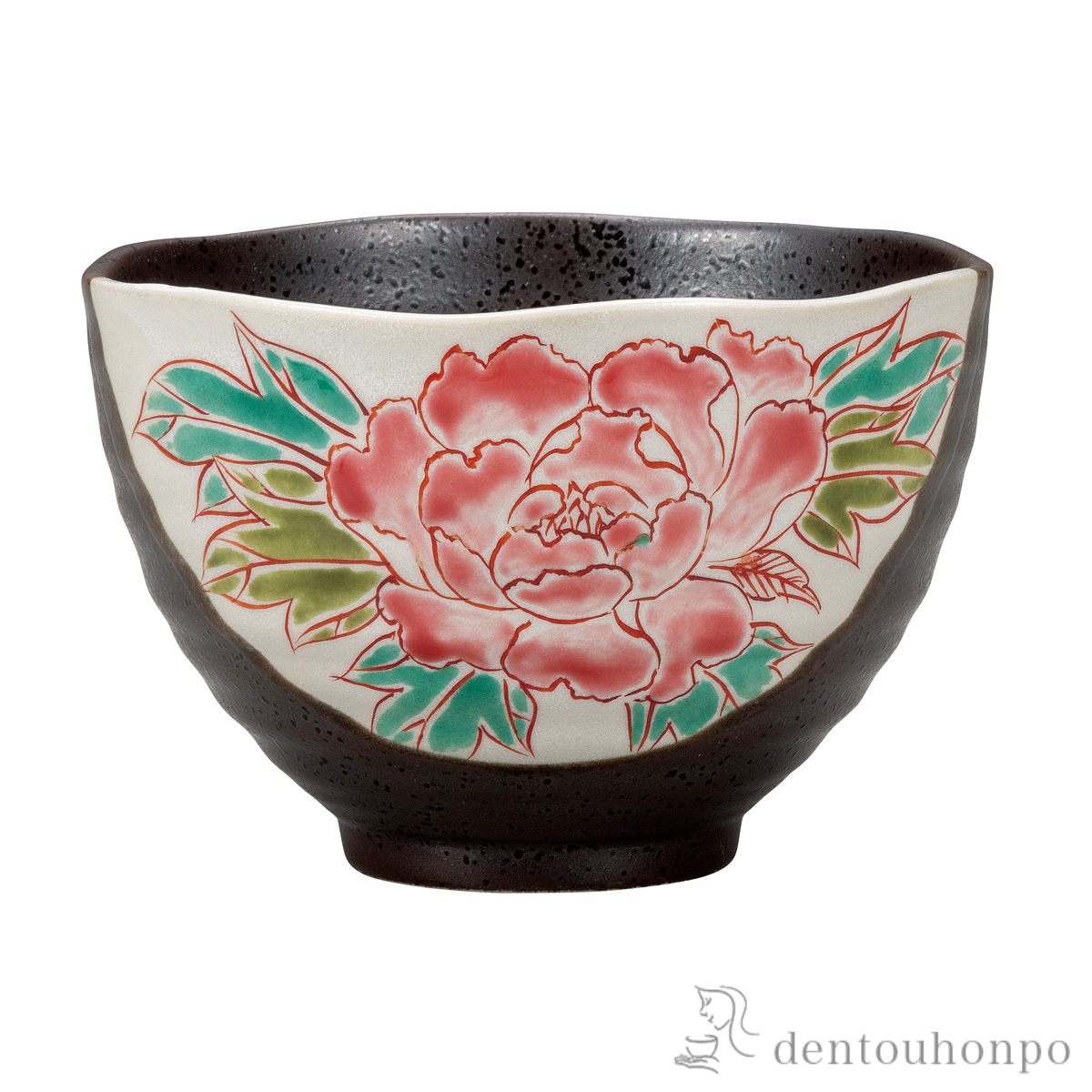 【送料無料】茶漬碗 牡丹≪在庫確認後、通常即日で出荷≫ ( ごはん 白ご飯 お茶碗 飯碗 おすすめ 九谷焼 )