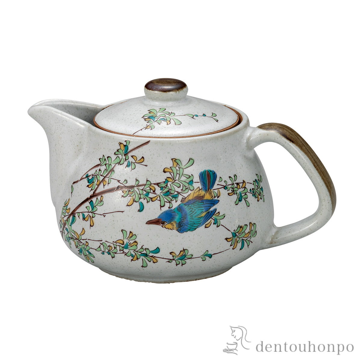 【送料無料】ポット急須 かわせみ 茶こし網付≪在庫確認後、通常即日で出荷≫ ( ティーポット お茶 煎茶 日本茶 おすすめ 九谷焼 )