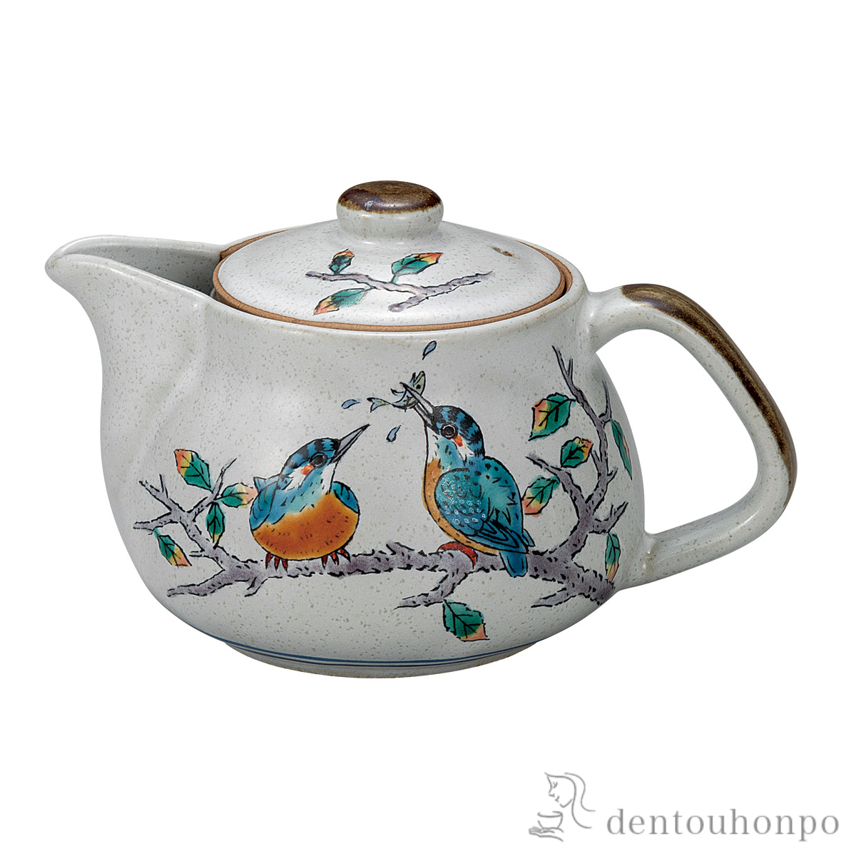 ポット急須 かわせみ 茶こし網付≪在庫確認後、通常即日で出荷≫ ( ティーポット お茶 煎茶 日本茶 おすすめ 九谷焼 )