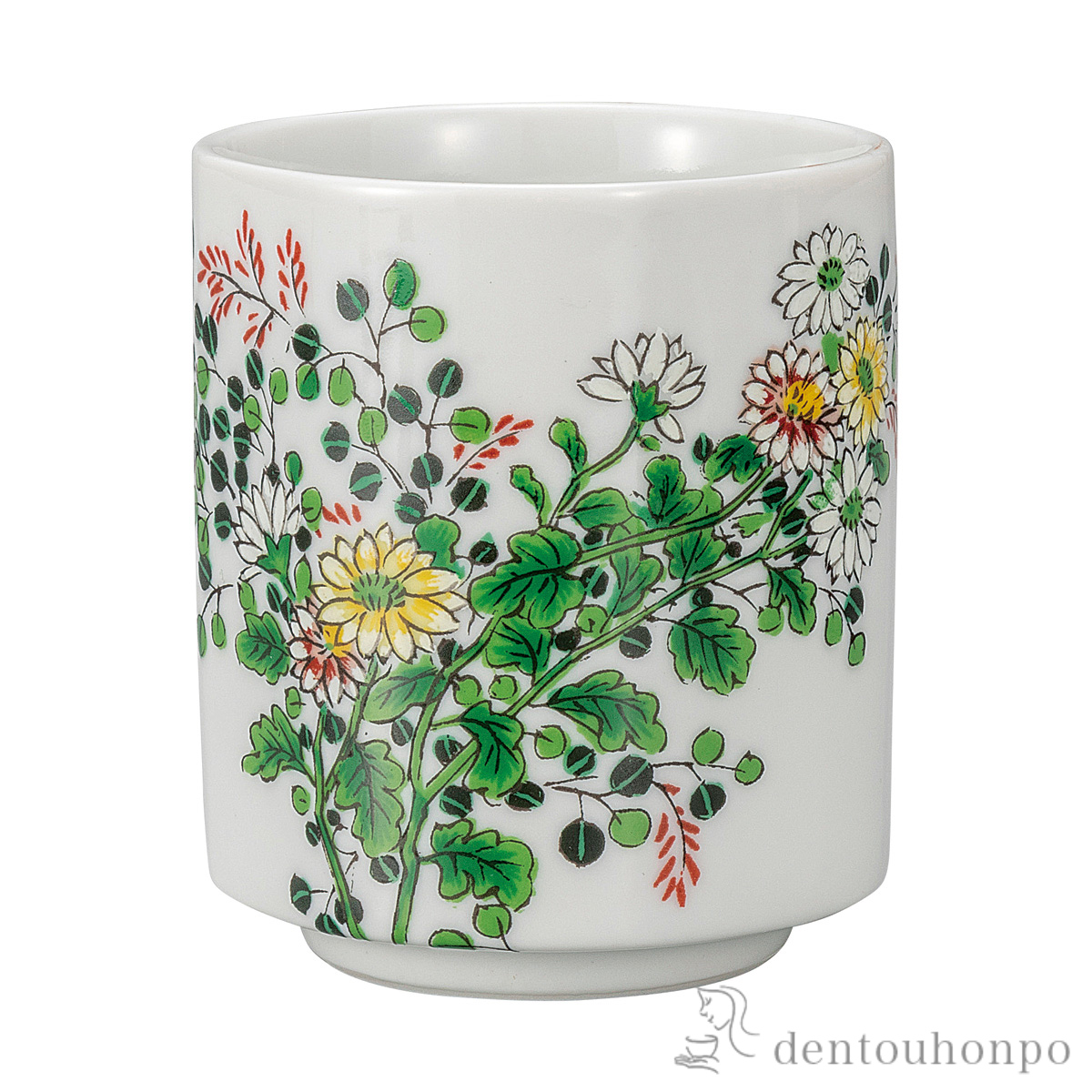 大湯呑 萩≪在庫確認後、通常即日で出荷≫ ( 湯のみ ゆのみ 湯飲み カップ プレゼント 九谷焼 )