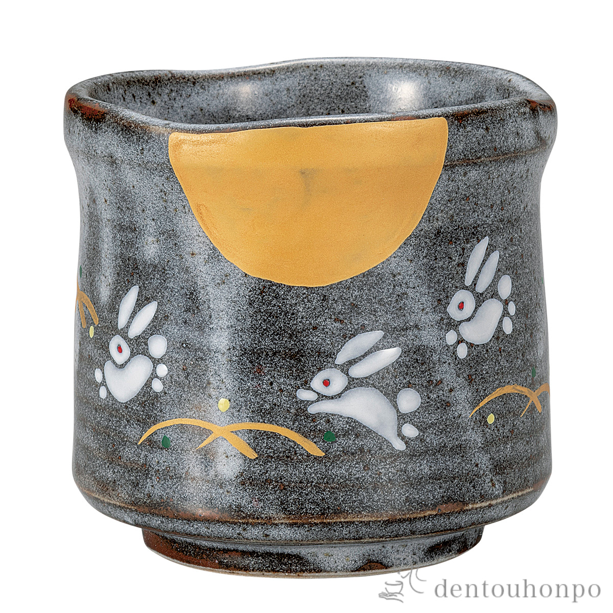 【送料無料】大湯呑 月うさぎ≪在庫確認後、通常即日で出荷≫ ( 湯のみ ゆのみ 湯飲み カップ プレゼント 九谷焼 )