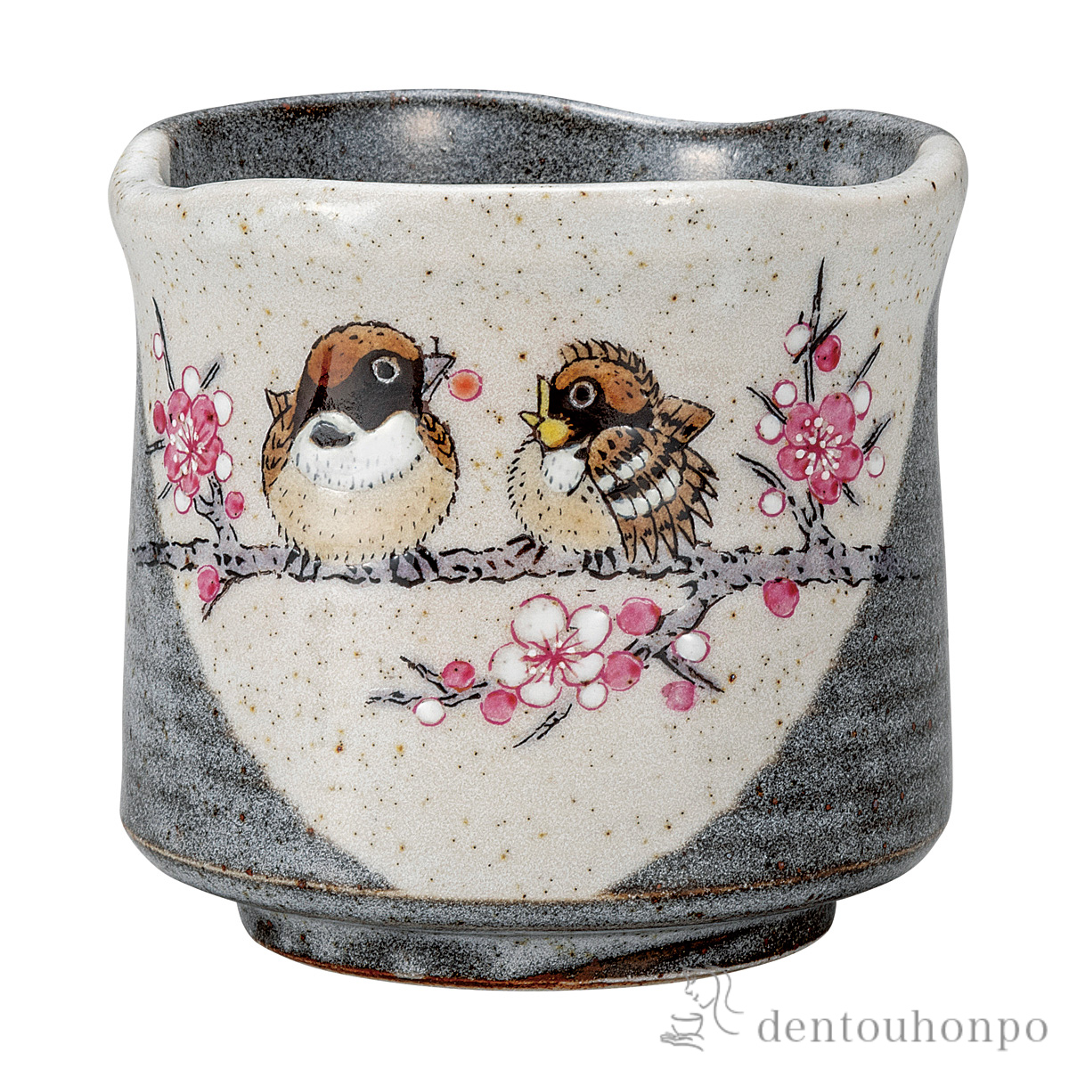 【送料無料】大湯呑 すずめ≪在庫確認後、通常即日で出荷≫ ( 湯のみ ゆのみ 湯飲み カップ プレゼント 九谷焼 )