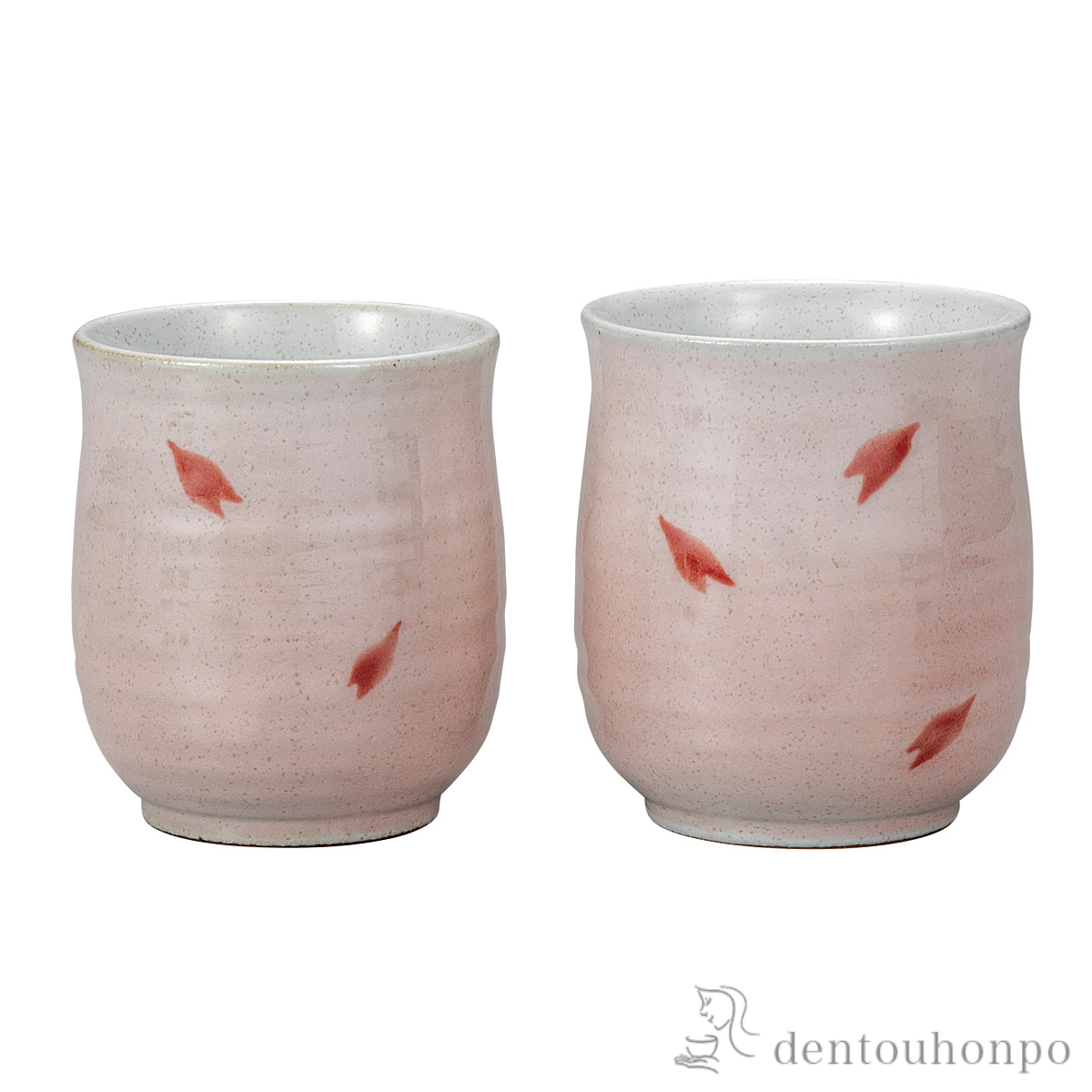 組湯呑 桜舞う≪在庫確認後、通常即日で出荷≫ ( 湯呑み 湯のみ セット 湯飲み おすすめ 九谷焼 )