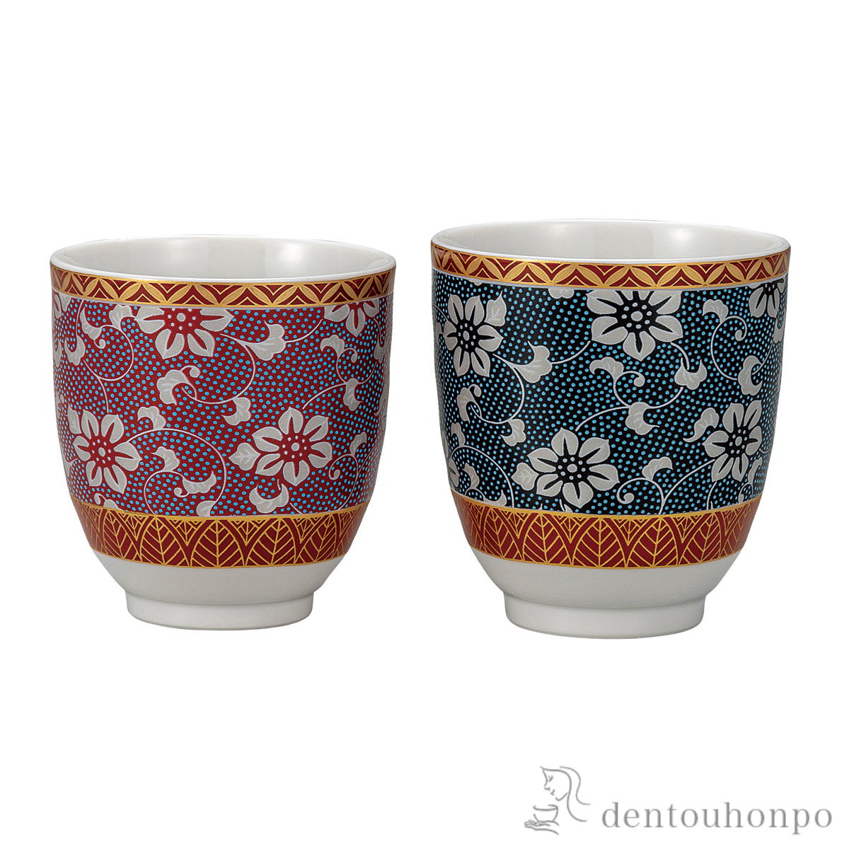 【送料無料】組湯呑 鉄仙紋≪在庫確認後、通常即日で出荷≫ ( 湯呑み 湯のみ セット 湯飲み おすすめ 九谷焼 )