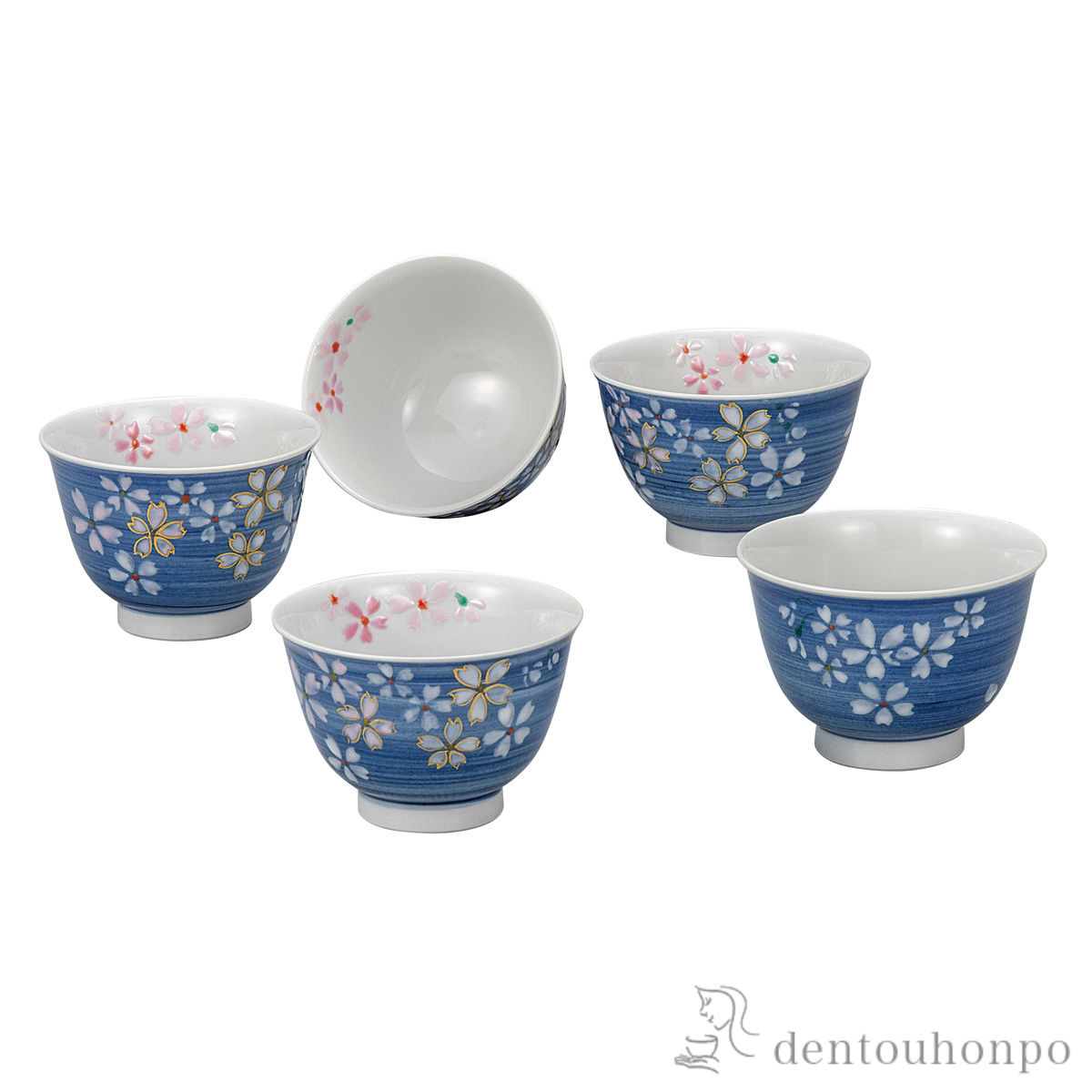 【送料無料】汲出揃 桜≪在庫確認後、通常即日で出荷≫ ( 茶器セット 急須 湯呑み 日本茶 中国茶 九谷焼 )