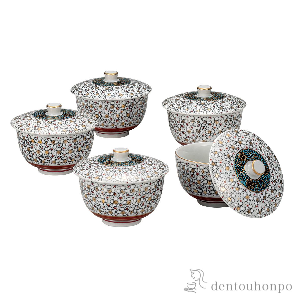 【送料無料】蓋付汲出揃 梅詰≪在庫確認後、通常即日で出荷≫ ( 茶器セット 急須 湯呑み 日本茶 中国茶 九谷焼 )