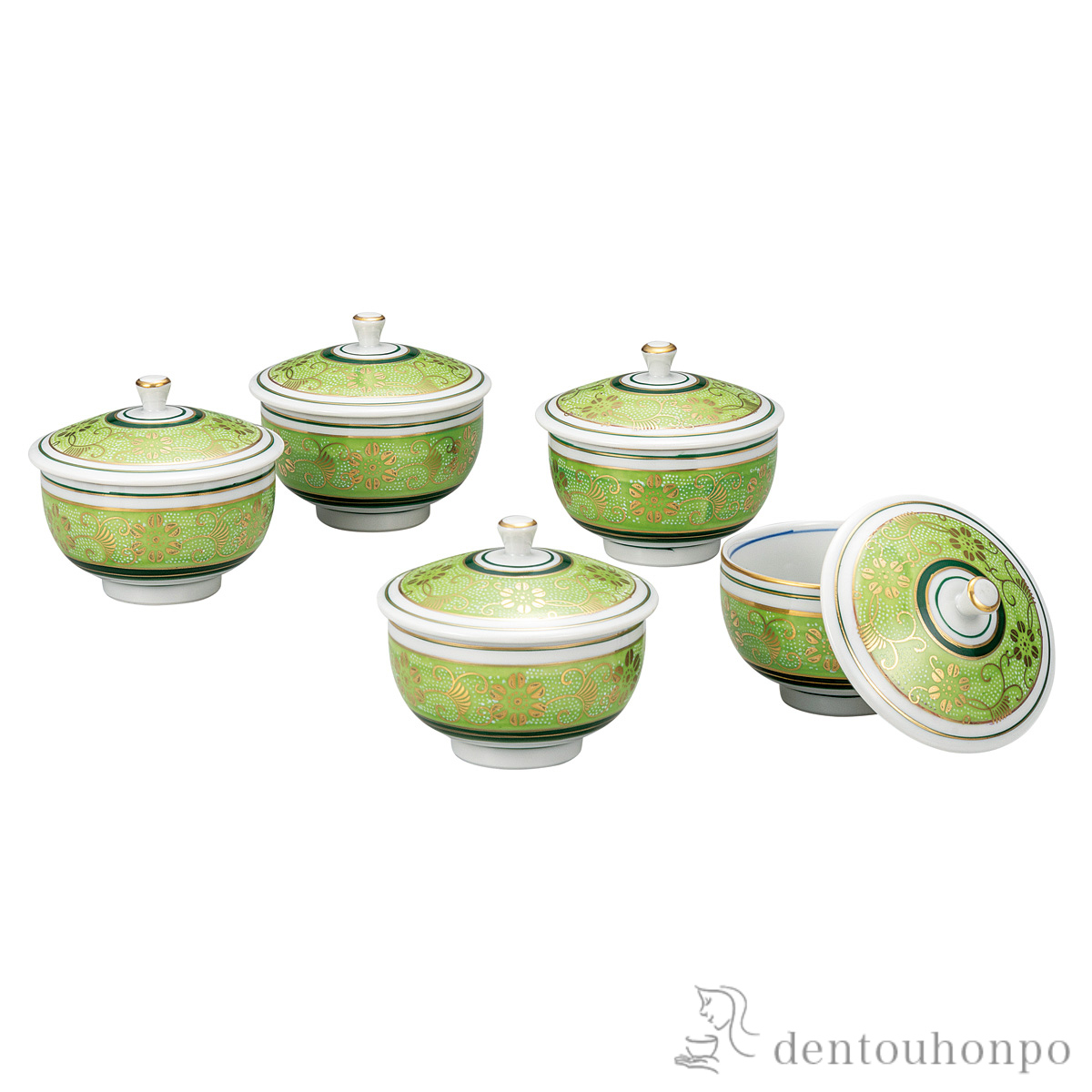 【送料無料】蓋付汲出揃 白粒鉄仙 きみどり≪在庫確認後、通常即日で出荷≫ ( 茶器セット 急須 湯呑み 日本茶 中国茶 九谷焼 )