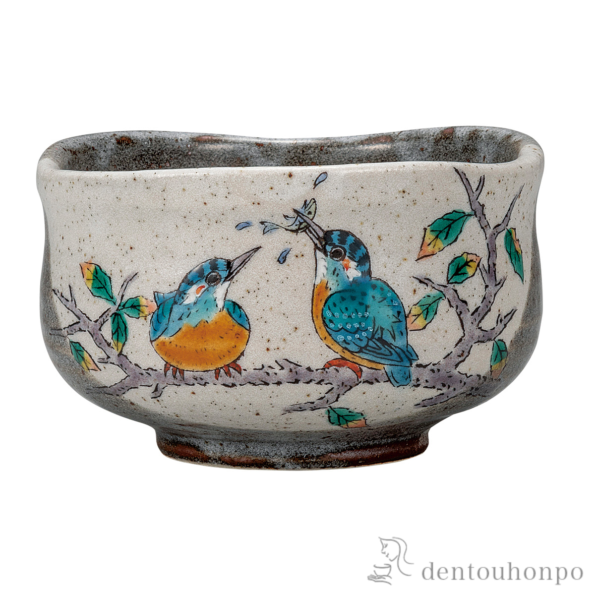 抹茶碗 かわせみ≪注文後に商品取り寄せ、後日納期連絡致します≫ ( 退職祝い 定年 抹茶碗 茶道具 茶器 お稽古用 抹茶 九谷焼 )