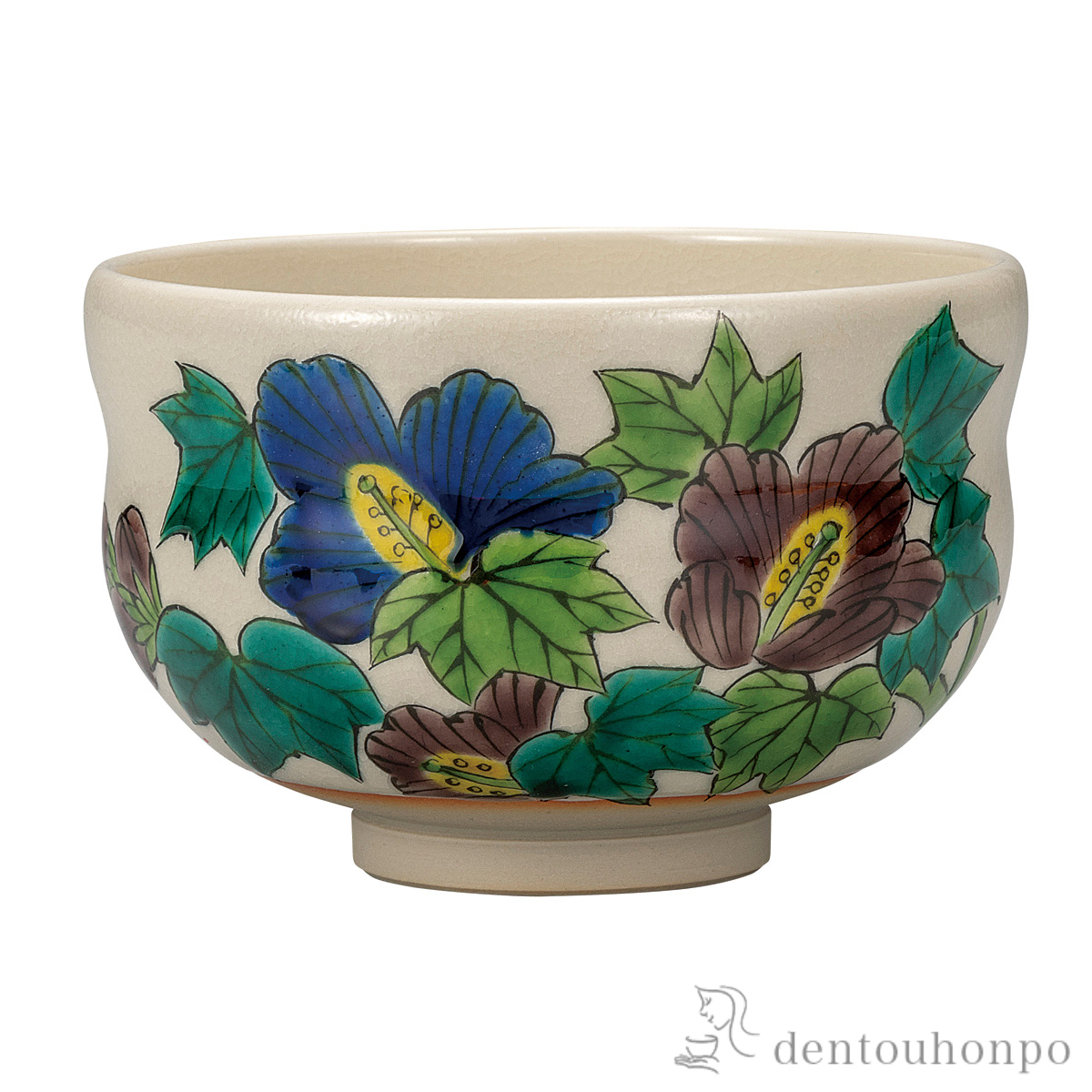 【送料無料】抹茶碗 色絵芙蓉≪在庫確認後、通常即日で出荷※5／7以降≫ ( 初任給 プレゼント 母の日 抹茶碗 茶道具 茶器 お稽古用 抹茶 九谷焼 )