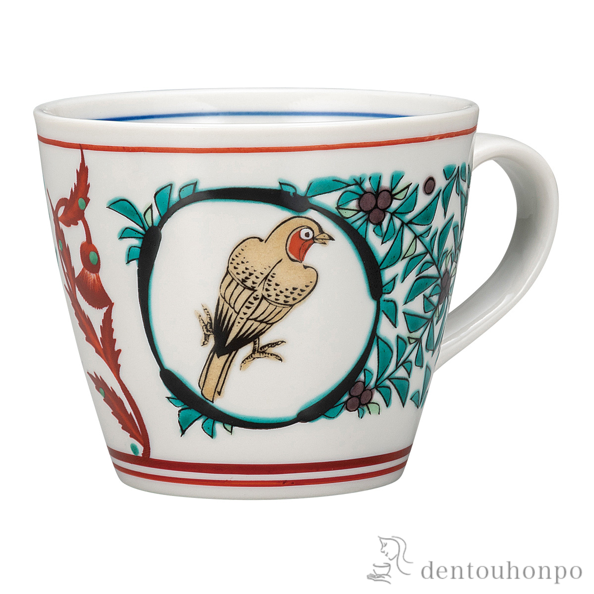 マグカップ 鳥丸紋≪在庫確認後、通常即日で出荷≫ ( プレゼント デザイン マグ オリジナル タンブラー 九谷焼 )