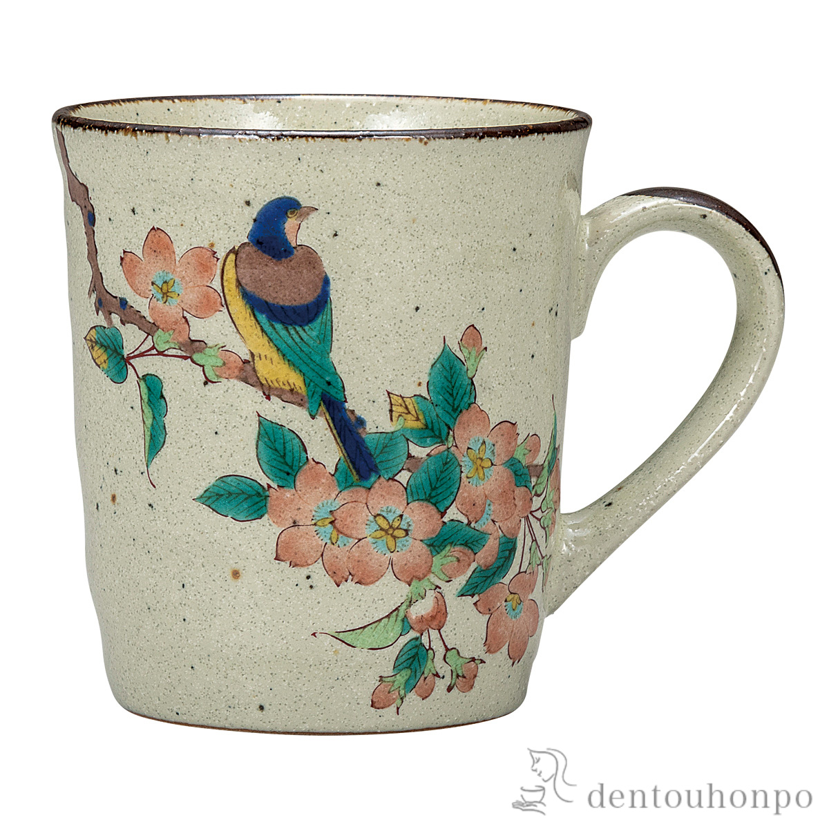 マグカップ 色絵花鳥≪在庫確認後、通常即日で出荷≫ ( プレゼント デザイン マグ オリジナル タンブラー 九谷焼 )