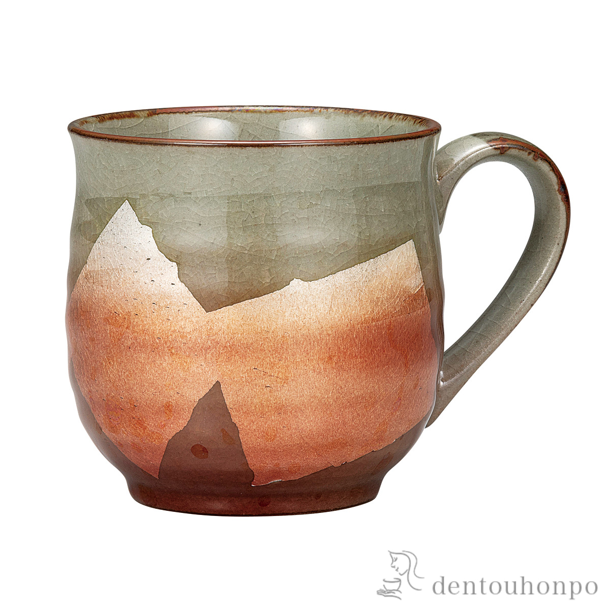 【送料無料】マグカップ 銀彩 オレンジ 竜彩≪在庫確認後、通常即日で出荷≫ ( プレゼント デザイン マグ オリジナル タンブラー 九谷焼 )