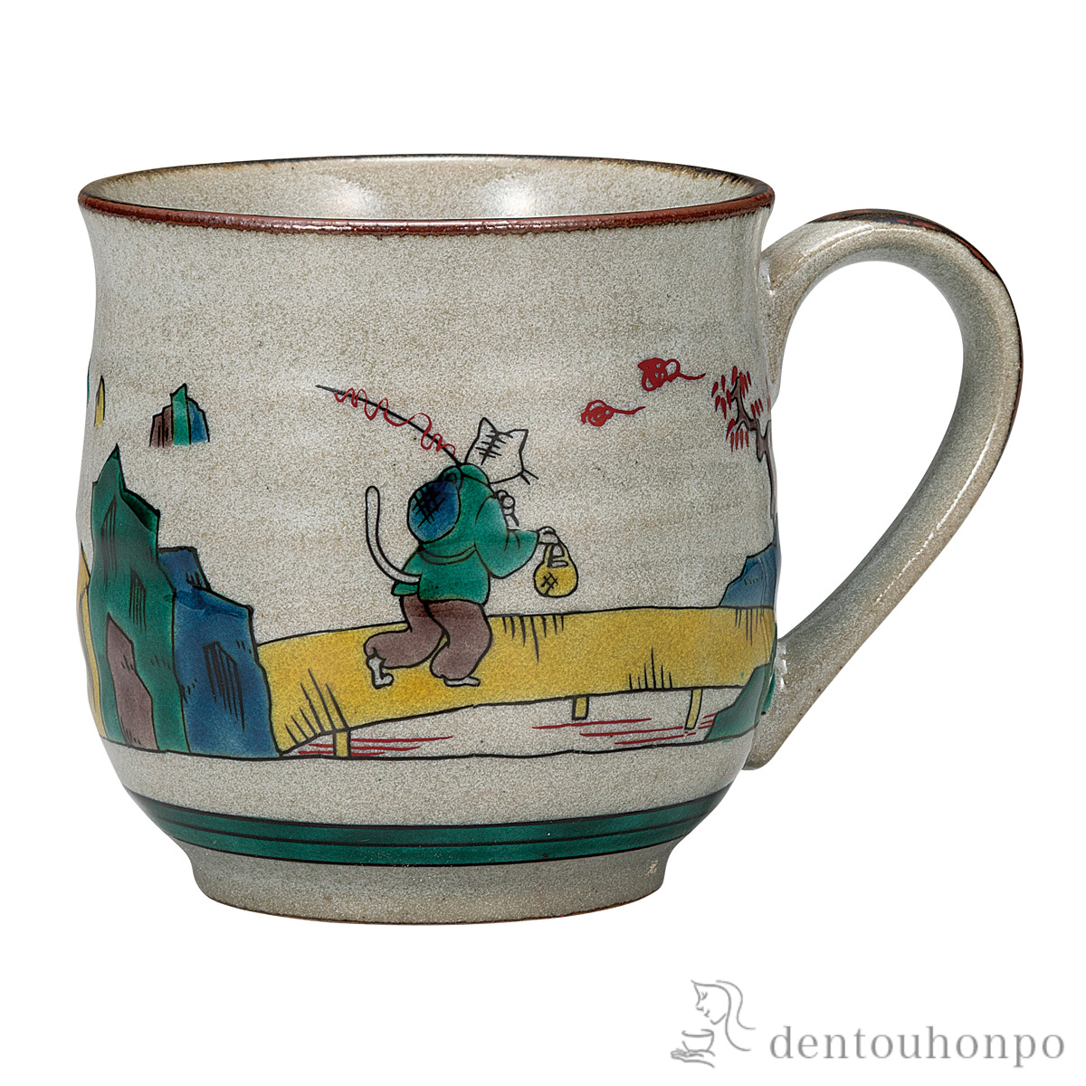 【送料無料】マグカップ ねこ 九谷≪在庫確認後、通常即日で出荷≫ ( プレゼント デザイン マグ オリジナル タンブラー 九谷焼 )