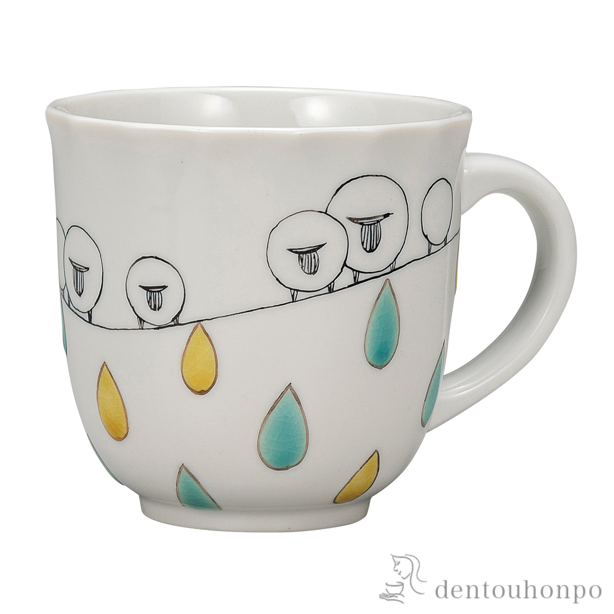 【送料無料】マグカップ ひつじドロップ≪在庫確認後、通常即日で出荷≫ ( プレゼント デザイン マグ オリジナル タンブラー 九谷焼 )