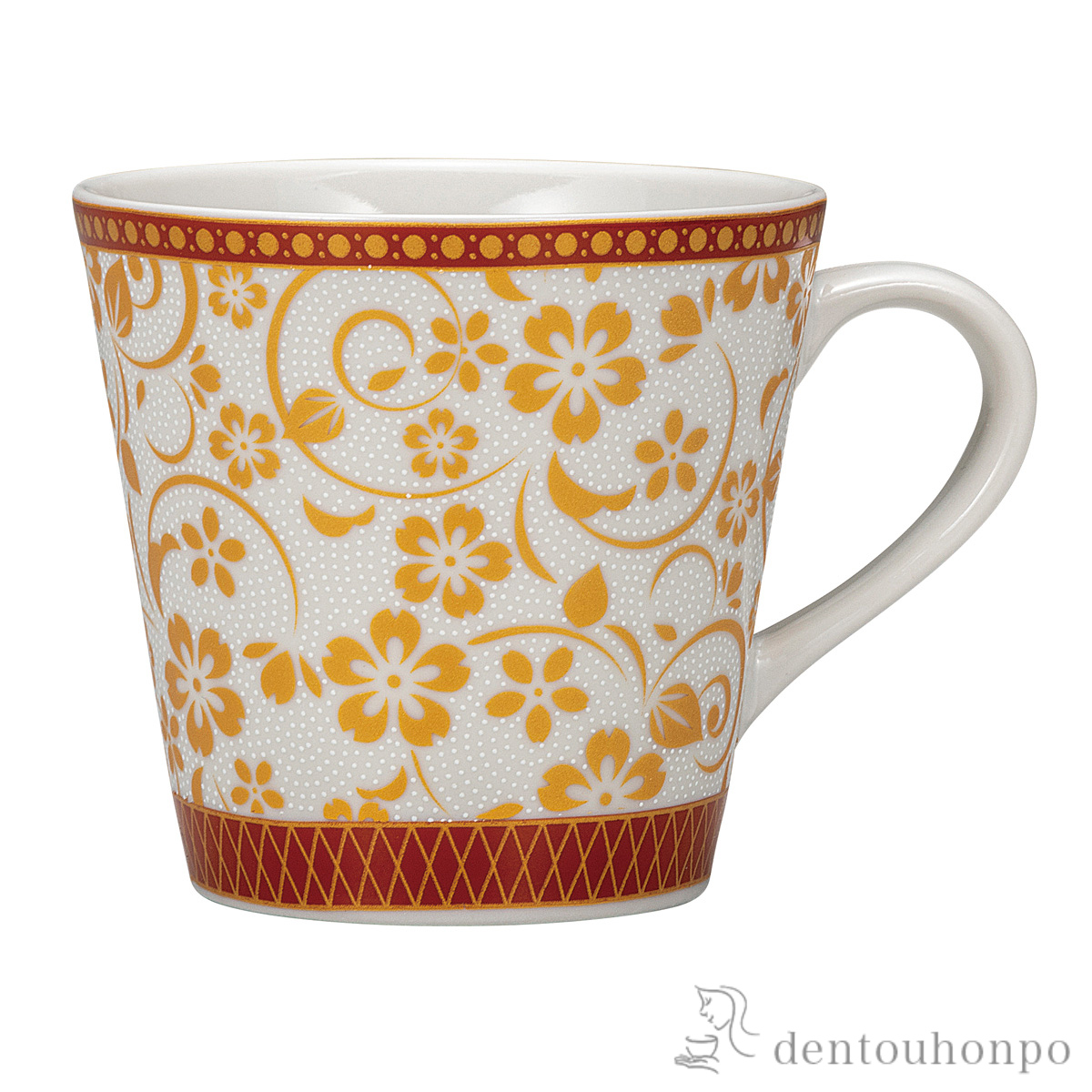 マグカップ 白粒桜≪在庫確認後、通常即日で出荷≫ ( プレゼント デザイン マグ オリジナル タンブラー 九谷焼 )