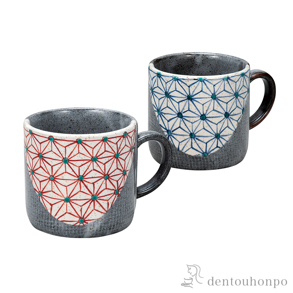 ペアマグカップ 麻文≪在庫確認後、通常即日で出荷≫ ( プレゼント デザイン マグ オリジナル タンブラー 九谷焼 )