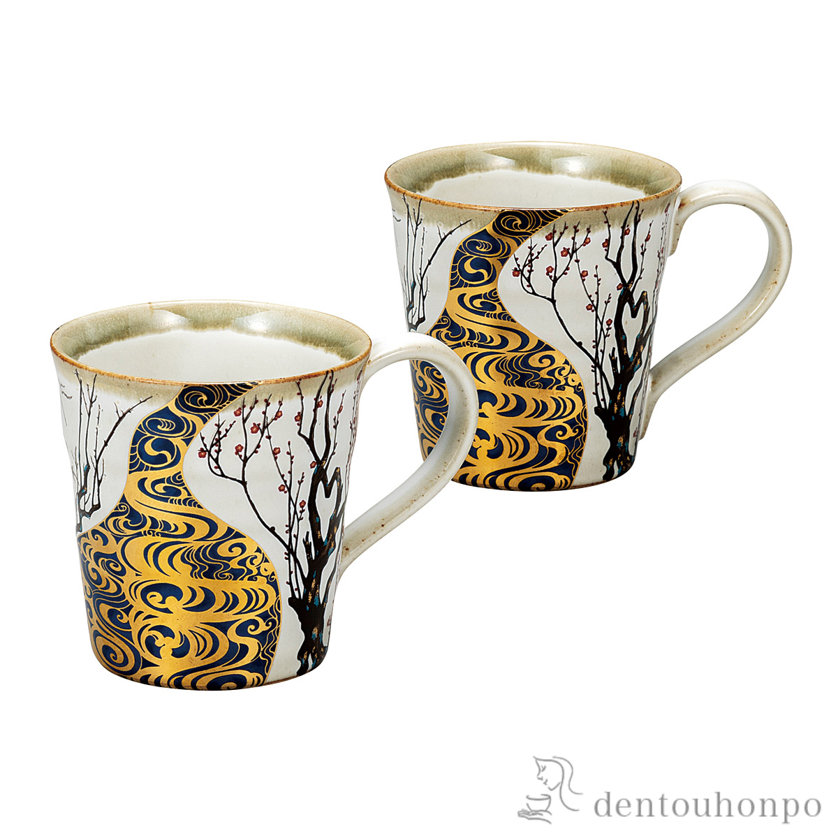 ペアマグカップ 光琳梅≪在庫確認後、通常即日で出荷≫ ( プレゼント デザイン マグ オリジナル タンブラー 九谷焼 )