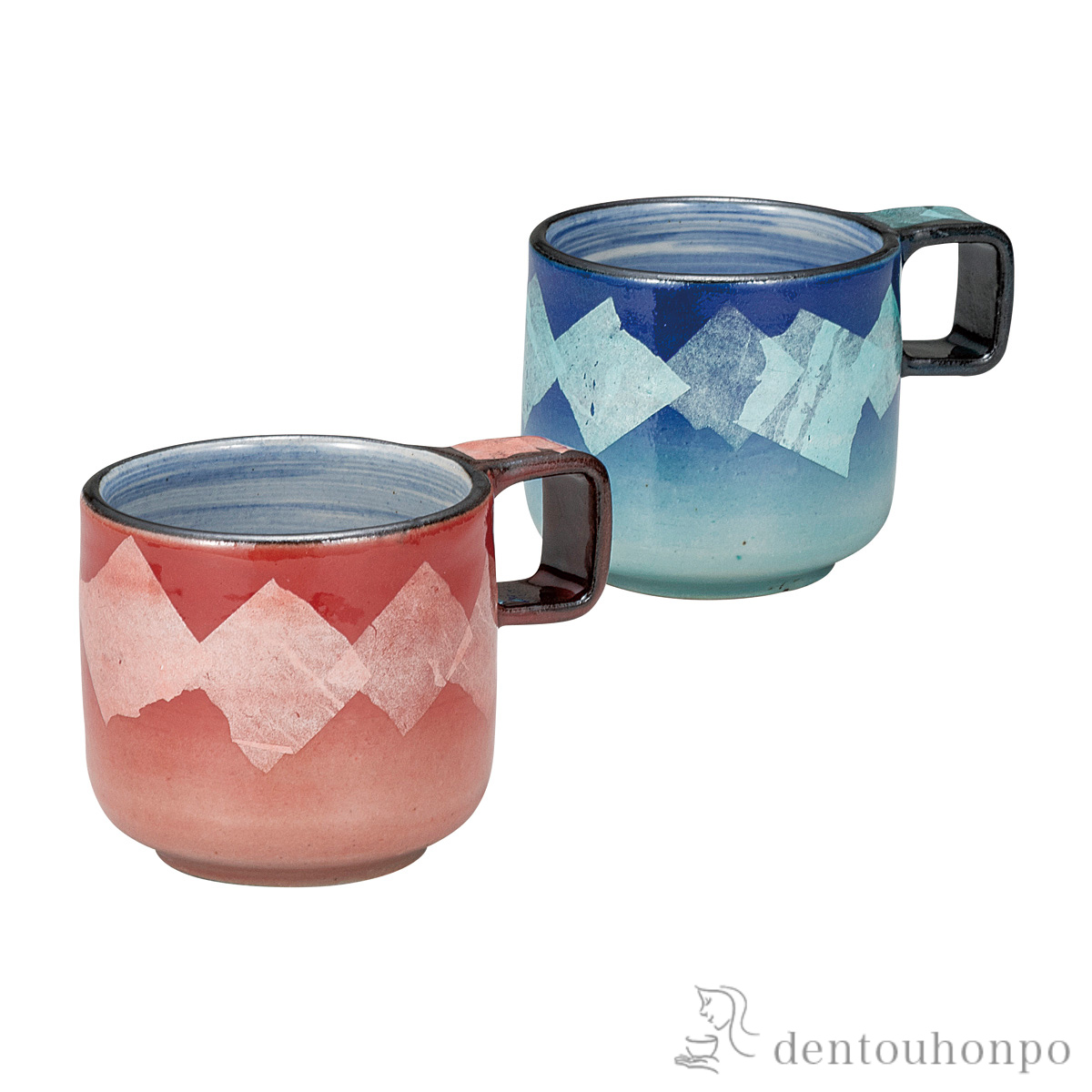 【送料無料】ペアマグカップ 銀彩≪在庫確認後、通常即日で出荷≫ ( プレゼント デザイン マグ オリジナル タンブラー 九谷焼 )