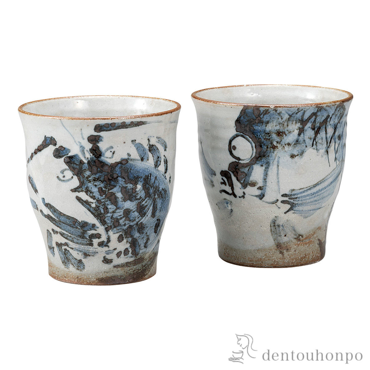 【送料無料】ペア焼酎カップ 海老／鯛≪在庫確認後、通常即日で出荷≫ ( 焼酎カップ ビールカップ 保温 保冷 人気 九谷焼 )