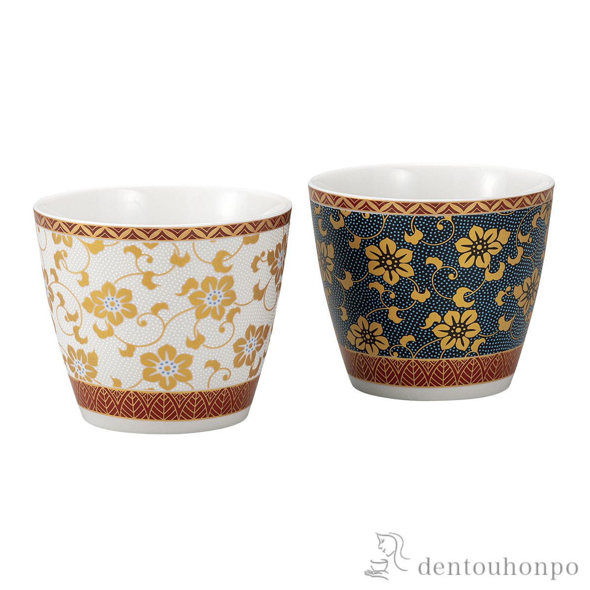 【送料無料】ペア焼酎カップ 鉄仙紋≪在庫確認後、通常即日で出荷≫ ( 焼酎カップ ビールカップ 保温 保冷 人気 九谷焼 )