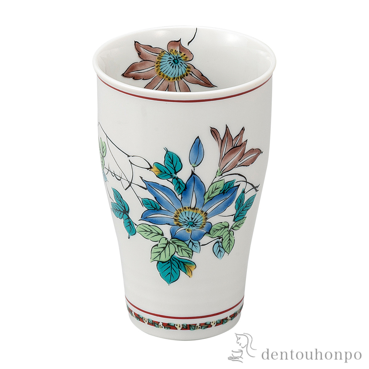 【送料無料】フリ−カップ 鉄仙≪在庫確認後、通常即日で出荷≫ ( 焼酎グラス ビアカップ ビールグラス フリーカップ グラス 九谷焼 )