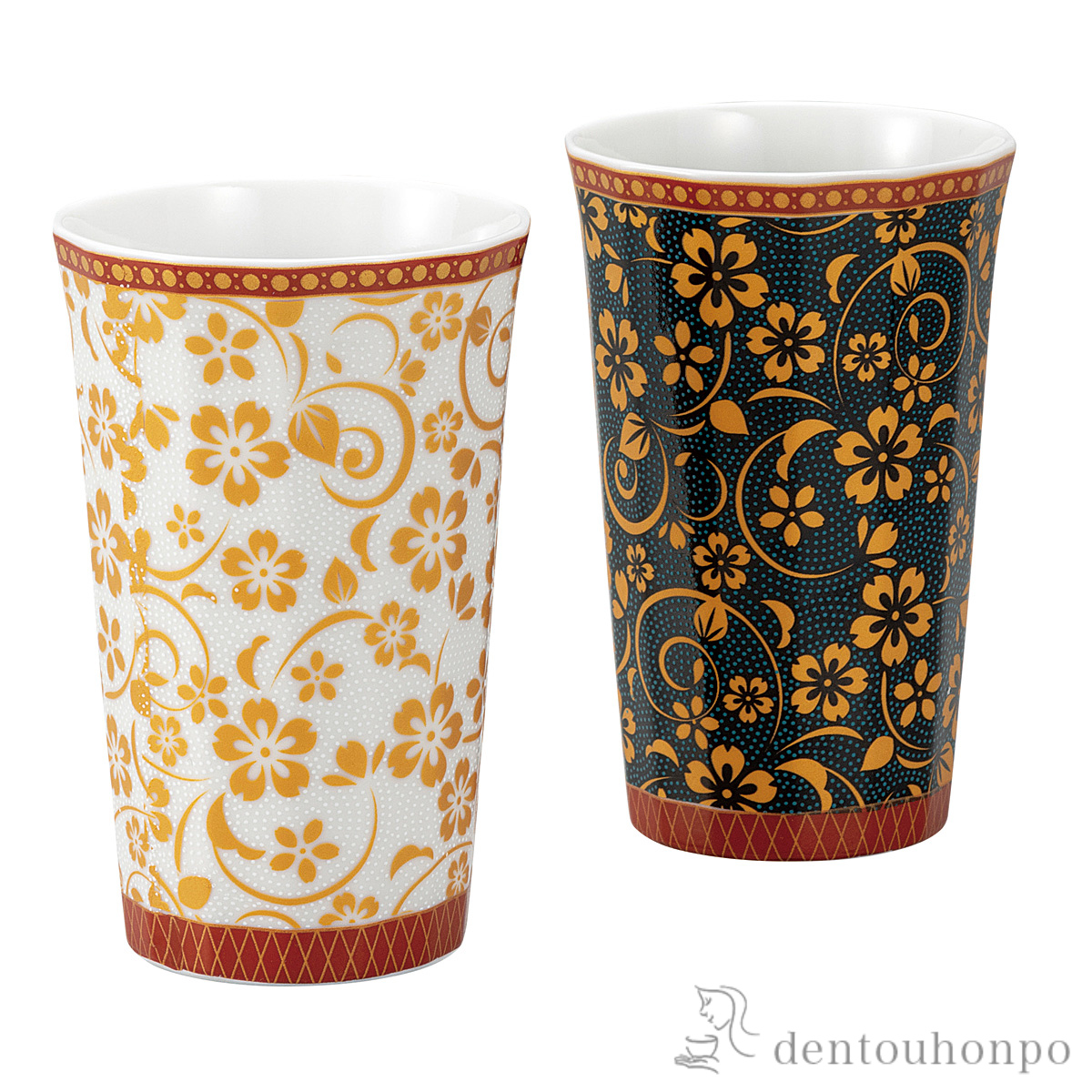 【送料無料】ペアフリーカップ≪在庫確認後、通常即日で出荷≫ ( 焼酎グラス ビアカップ ビールグラス フリーカップ グラス 九谷焼 )