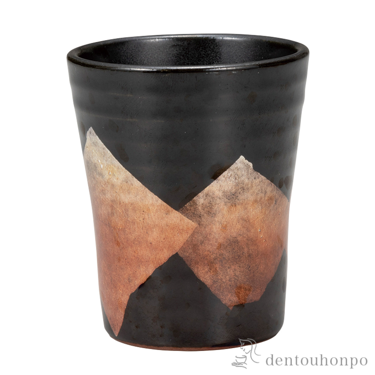 ビアカップ 銀彩 オレンジ 竜彩≪在庫確認後、通常即日で出荷≫ ( ぐいのみ 盃 酒器 猪口 日本酒 九谷焼 )