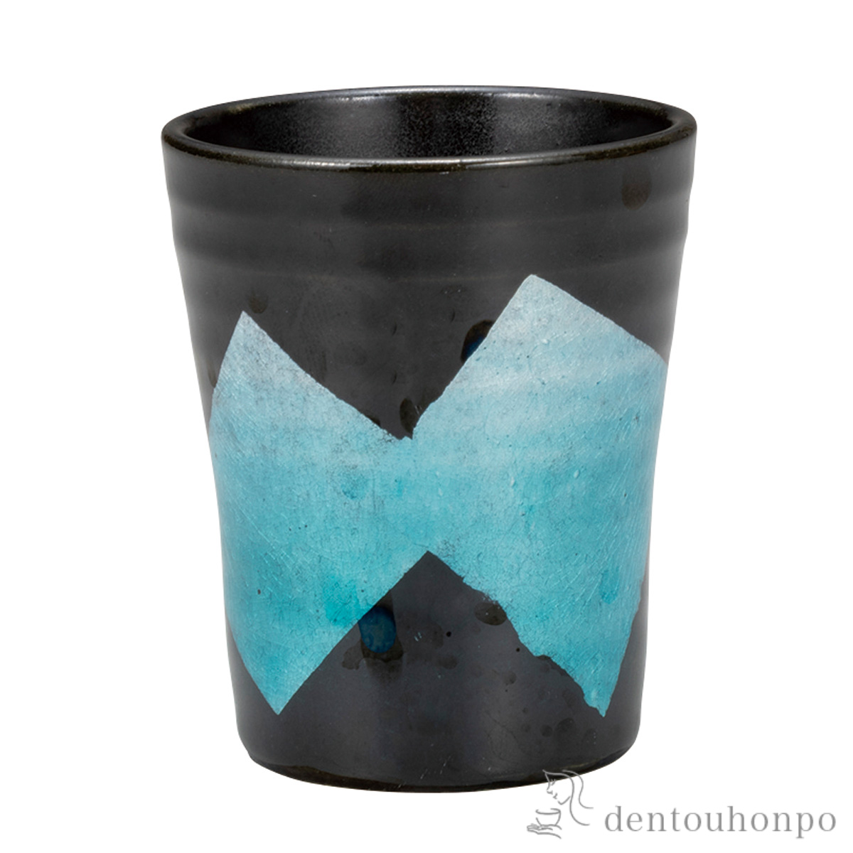 ビアカップ 銀彩 水色 竜彩≪在庫確認後、通常即日で出荷≫ ( ぐいのみ 盃 酒器 猪口 日本酒 九谷焼 )