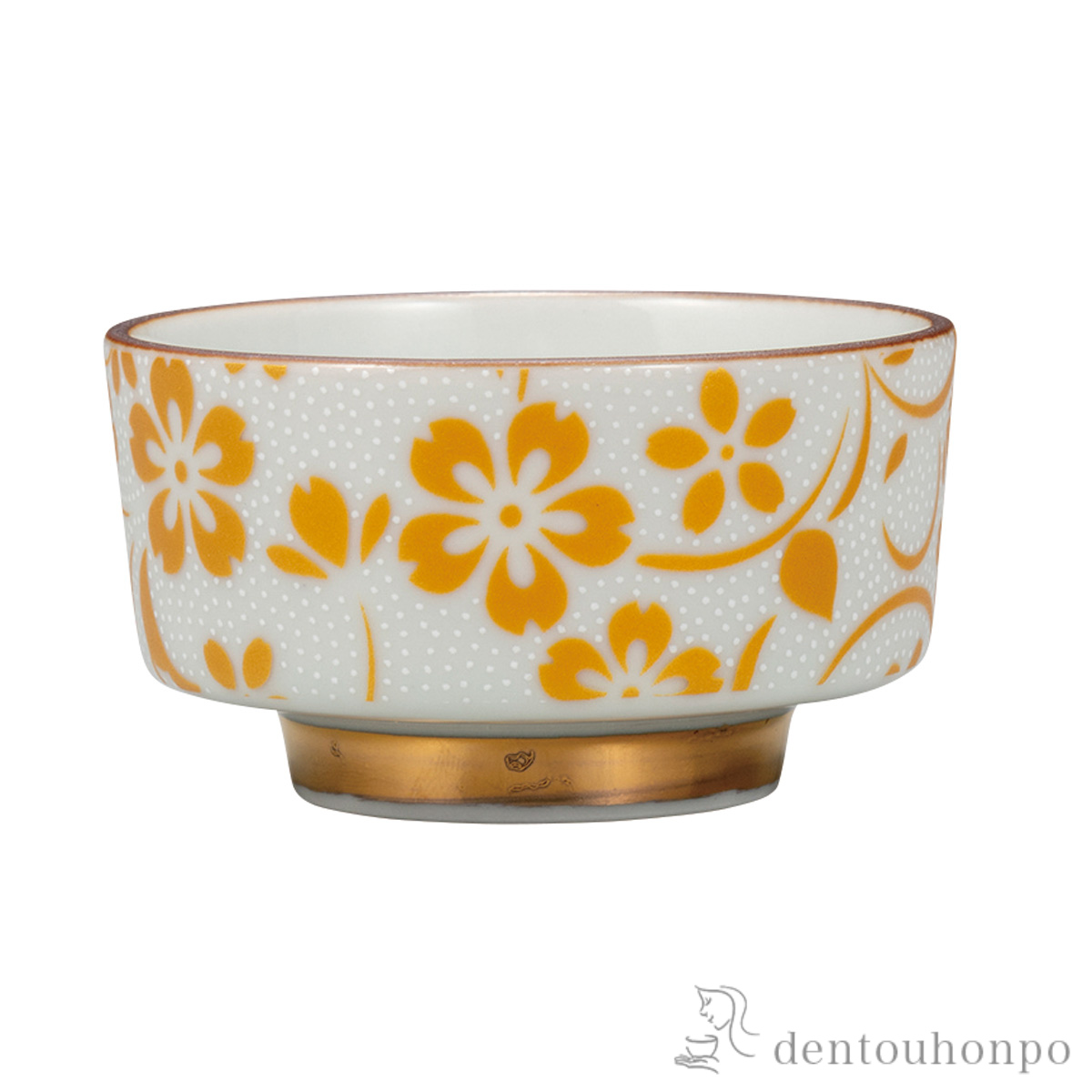 【送料無料】ぐい呑 白粒桜≪在庫確認後、通常即日で出荷≫ ( ぐいのみ 盃 酒器 猪口 日本酒 九谷焼 )