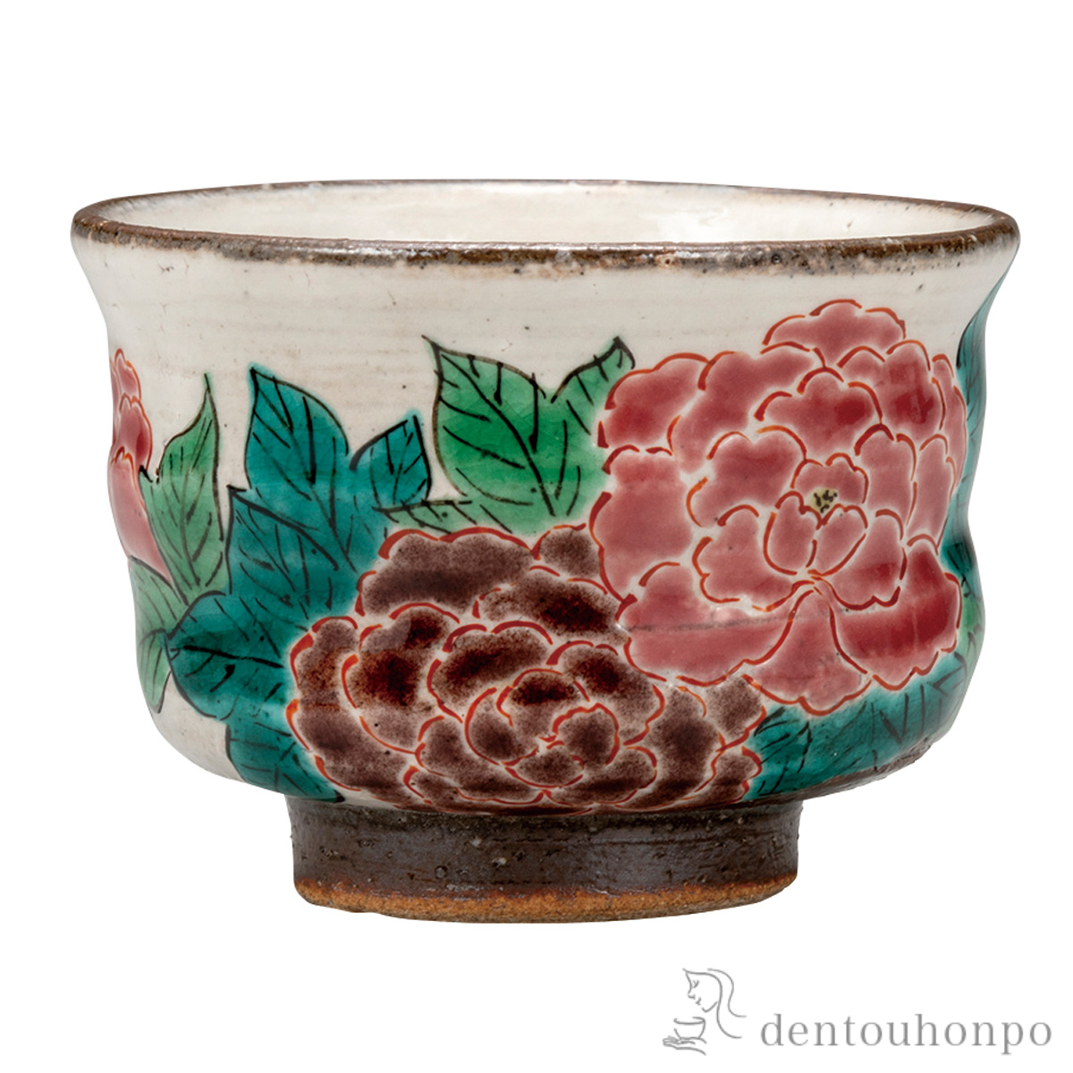 ぐい呑 ぼたん≪在庫確認後、通常即日で出荷≫ ( ぐいのみ 盃 酒器 猪口 日本酒 九谷焼 )