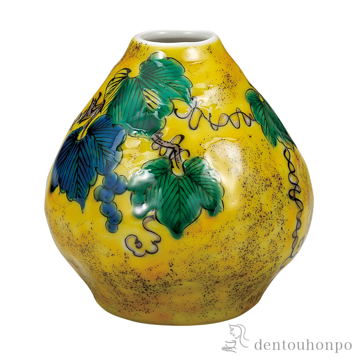 【送料無料】一輪生 吉田屋ぶどう 2.8号≪在庫確認後、通常即日で出荷≫ ( 木札名入れ有料 ガラス フラワーベース 花器 一輪挿し おすすめ 九谷焼 )