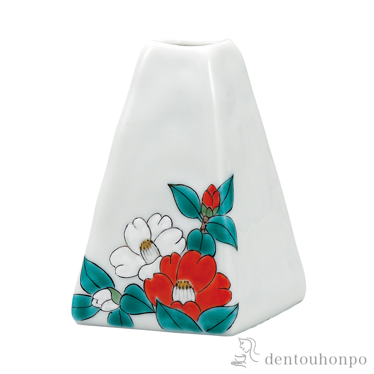 一輪生 椿 3号≪在庫確認後、通常即日で出荷≫ ( 木札名入れ有料 ガラス フラワーベース 花器 一輪挿し おすすめ 九谷焼 )