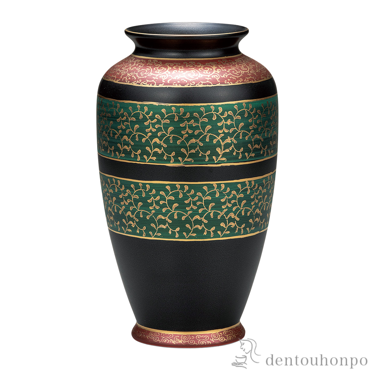 【送料無料】花瓶 金唐草 8号≪在庫確認後、通常即日で出荷≫ ( 木札名入れ有料 ガラス フラワーベース 花器 一輪挿し おすすめ 九谷焼 )