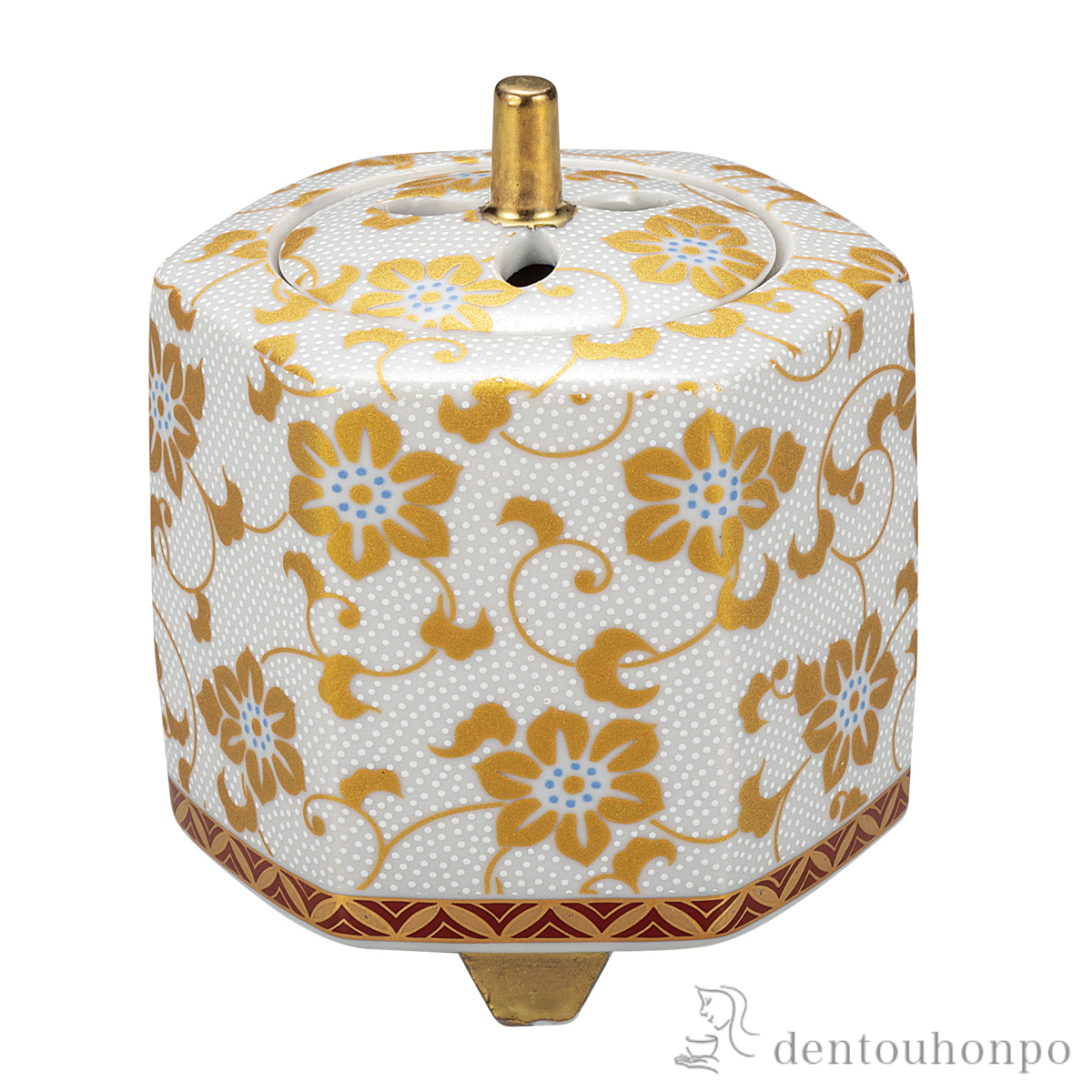 【送料無料】香炉 白粒鉄仙 3号≪在庫確認後、通常即日で出荷≫ ( お香 線香 リラックス 仏具 人気 九谷焼 )