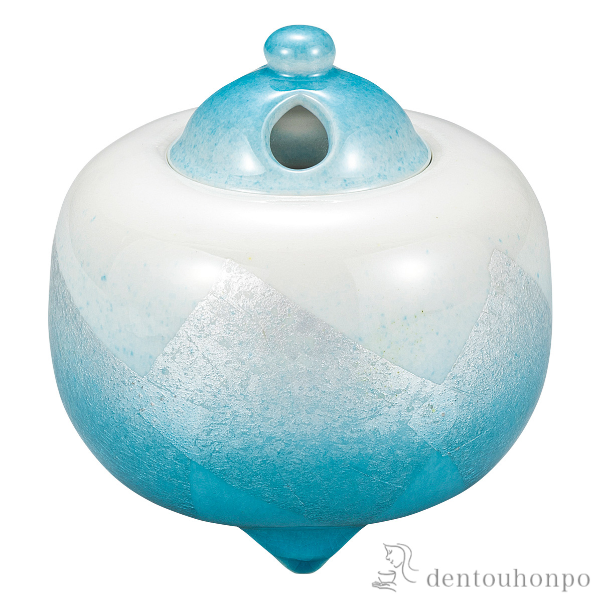 【送料無料】香炉 銀彩 竜彩 3.5号≪在庫確認後、通常即日で出荷≫ ( お香 線香 リラックス 仏具 人気 九谷焼 )