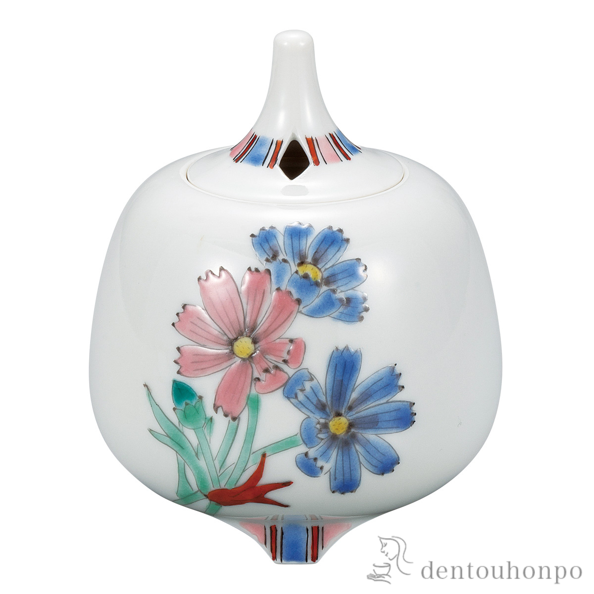 【送料無料】香炉 コスモス 3.8号≪在庫確認後、通常即日で出荷≫ ( お香 線香 リラックス 仏具 人気 九谷焼 )