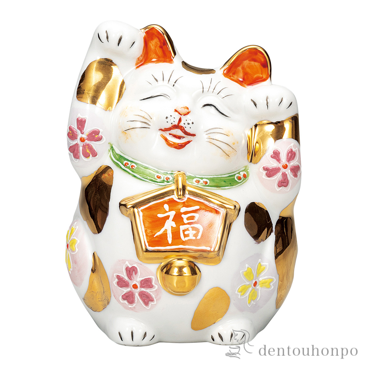 【送料無料】絵馬招き猫 金ブチ盛 4.5号≪在庫確認後、10~14営業日程で出荷≫ ( 母の日 プレゼント 初任給 置物 幸運 開運 まねきねこ 風水 九谷焼 )