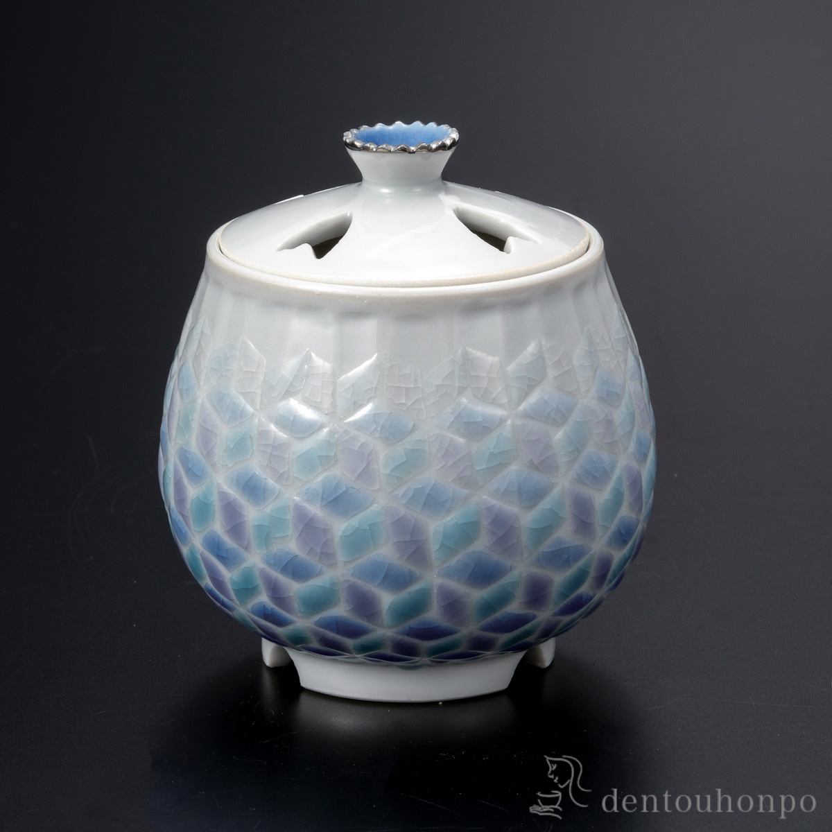 【送料無料】香炉 紅掛空色 2.8号≪在庫確認後、通常即日で出荷≫ ( お香 線香 リラックス 仏具 人気 九谷焼 )