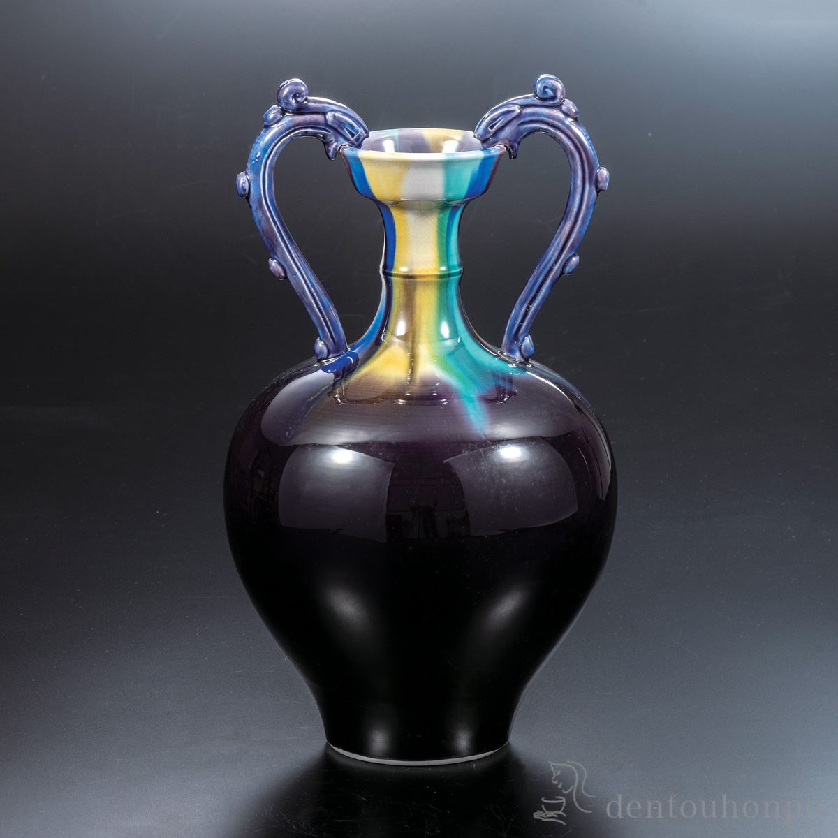 【送料無料】華生 彩釉 12.5号≪在庫確認後、通常即日で出荷≫ ( 木札名入れ有料 ガラス フラワーベース 花器 一輪挿し おすすめ 九谷焼 )